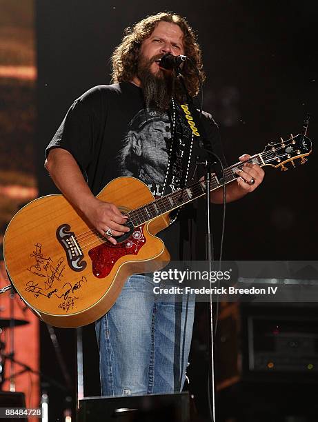 Jamey Johnson performs at the 2009 CMA Music Festival at LP Field on June 13, 2009 in Nashville, Tennessee.