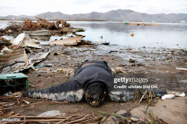 Typhoon Haiyan leaves a trail of destruction and death in Tacloban. Almost three weeks after the disaster thousands of bodies stil need to be...