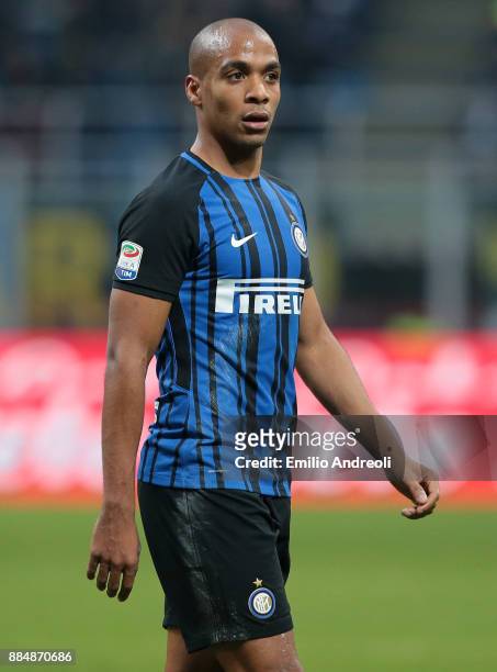 Joao Mario of FC Internazionale Milano looks on during the Serie A match between FC Internazionale and AC Chievo Verona at Stadio Giuseppe Meazza on...