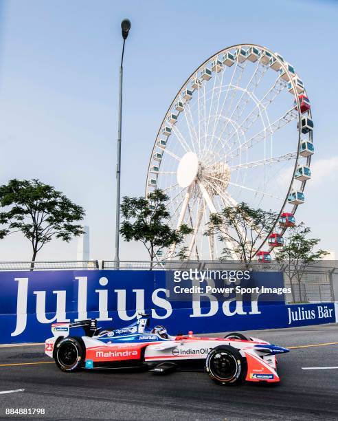 Nick Heidfeld of Germany from Mahindra Racing competes during the FIA Formula E Hong Kong E-Prix Round 2 at the Central Harbourfront Circuit on 03...
