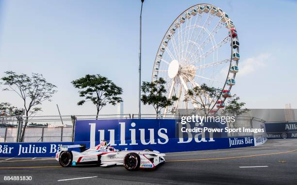 Neel Jani of Switzerland from DRAGON competes during the FIA Formula E Hong Kong E-Prix Round 2 at the Central Harbourfront Circuit on 03 December...