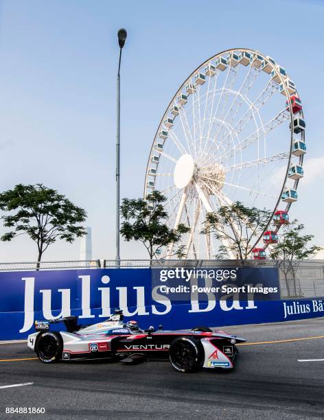 Edoardo Mortara of Switzerland from Venturi Formula E Team competes during the FIA Formula E Hong Kong E-Prix Round 2 at the Central Harbourfront...