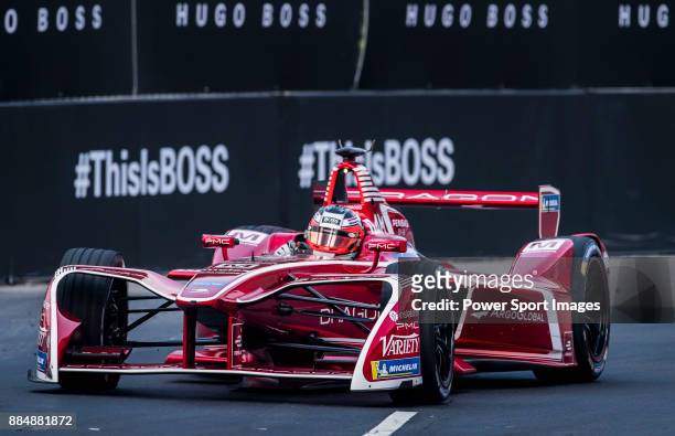 Jerome d'Ambrosio of Belgium from DRAGON competes during the FIA Formula E Hong Kong E-Prix Round 2 at the Central Harbourfront Circuit on 03...