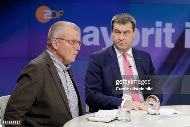Berlin, ZDF, Polit-Talk "Maybrit_Illner" Thema: Zuwanderung ohne Grenzen. Bleibt Merkel nur die Wende? Foto: Ruprecht Polenz , CDU-Außenpolitiker,...