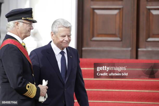 Berlin, Schloss Bellevue, Staatsbesuch Ihrer Majestäten König Carl XVI. Gustaf und Königin Silvia von Schweden, Foto: König Carl XVI. Gustaf,...