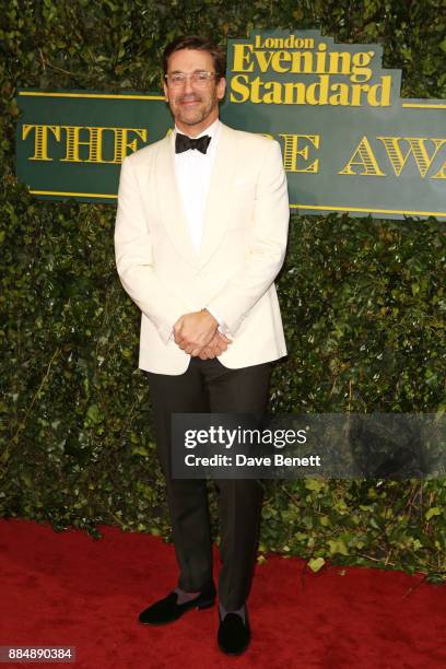 Jon Hamm attends the London Evening Standard Theatre Awards 2017 at the Theatre Royal, Drury Lane, on December 3, 2017 in London, England.