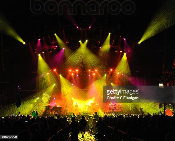 Keyboardist Page McConnell, Lead Vocalist/Guitarist Trey Anastasio, Bassist Mike Gordon and Drummer Jon Fishman of Phish perform during the 2009...