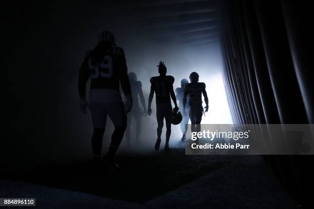 The New York Jets in the tunnel before their game at MetLife Stadium on December 3, 2017 in East Rutherford, New Jersey.