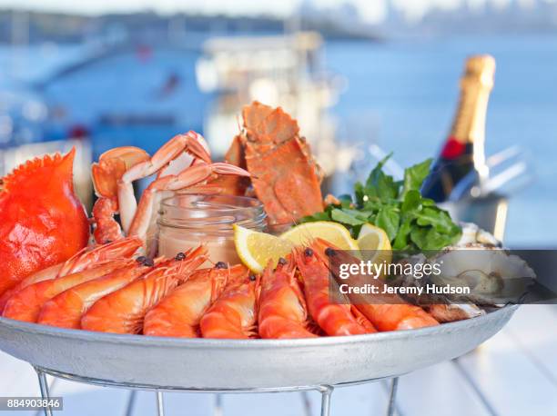 seafood platter - seafood platter stock pictures, royalty-free photos & images