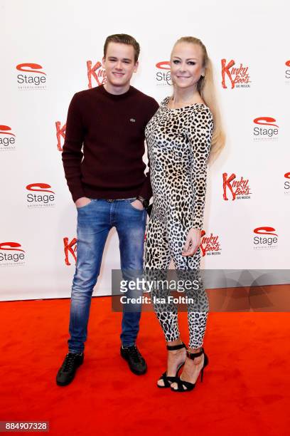 German actress Jenny Elvers and her son Paul Elvers attend the 'Kinky Boots' Musical Premiere at Stage Operettenhaus on December 3, 2017 in Hamburg,...