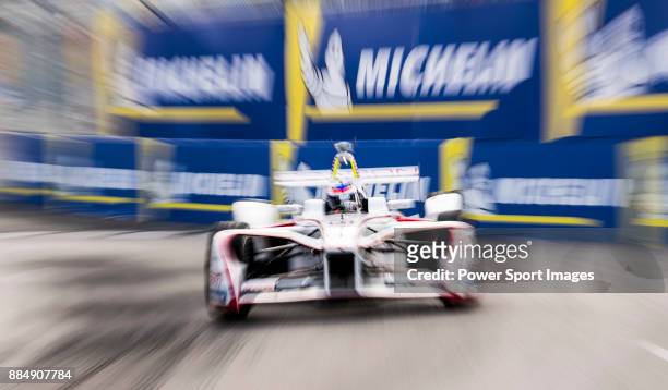 Neel Jani of Switzerland from DRAGON competes during the FIA Formula E Hong Kong E-Prix Round 2 at the Central Harbourfront Circuit on 03 December...