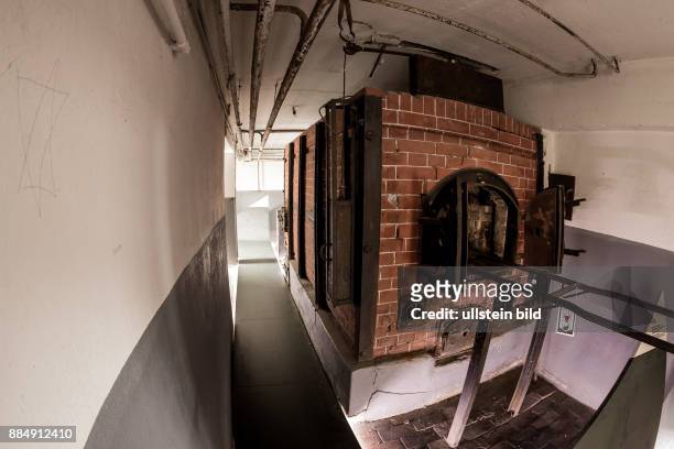Der Ofen im Krematorium. Konzentrationslager Mauthausen in Österreich. KZ der Stufe III von 1938 bis 1945