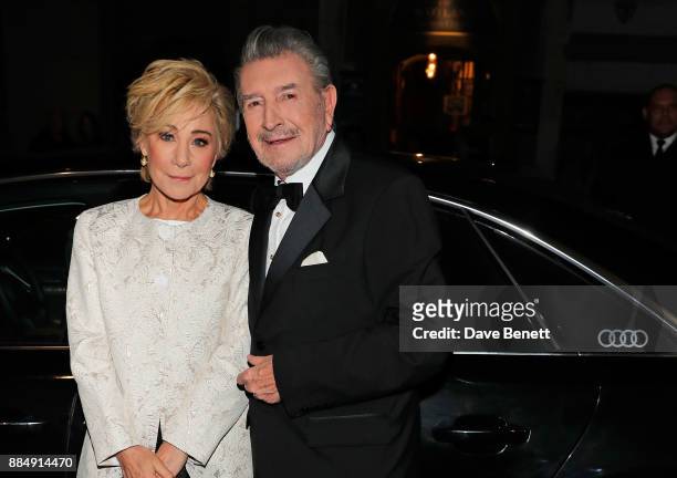 Zoe Wanamaker and Gawn Grainger arrive in an Audi at the Evening Standard Theatre Awards at Theatre Royal on December 3, 2017 in London, England.