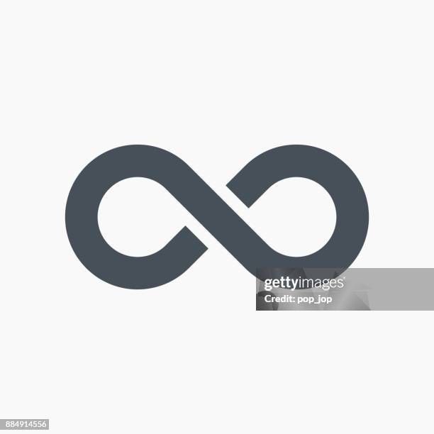 infinity symbol icon - vector - infinity loop stock illustrations