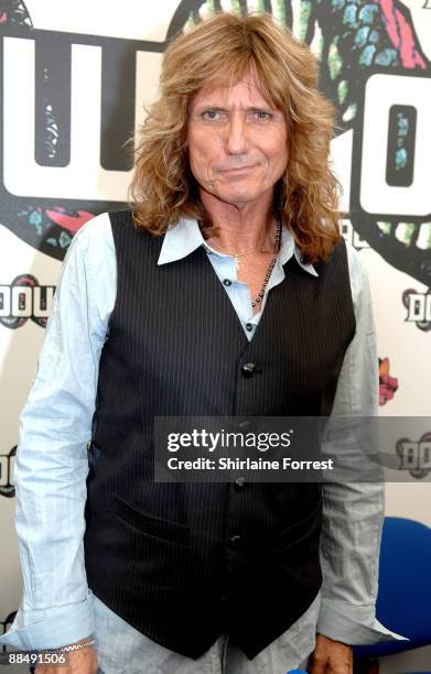 David Coverdale of Whitesnake attends a press call on day three of the Download Festival at Donington Park on June 14, 2009 in Castle Donington,...