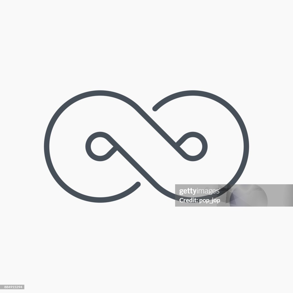 Infinity symbol icon - vector