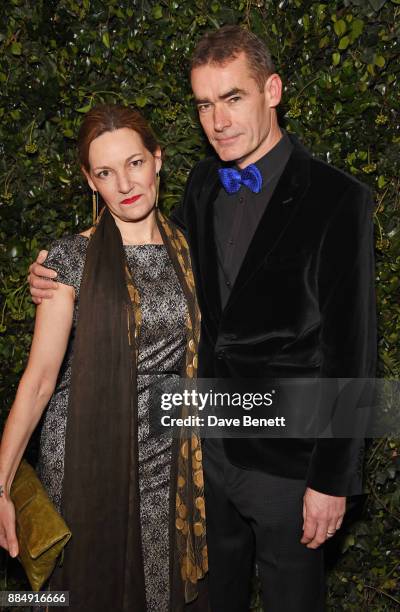 Tanya Ronder and Rufus Norris attend the London Evening Standard Theatre Awards 2017 at the Theatre Royal, Drury Lane, on December 3, 2017 in London,...
