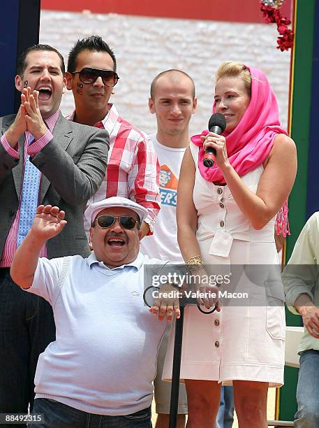 Celebrities Chuy Bravo and Chelsea Handler attend the LA Pride Festival Parade on June 14, 2009 in West Hollywood, California.