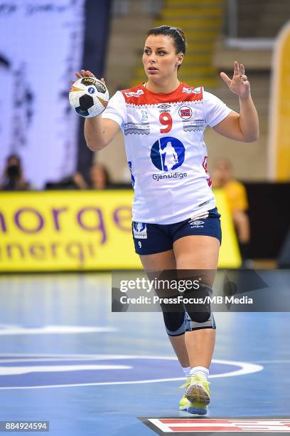 Nora Mork of Norway in action during IHF Women's Handball World Championship group B match between Argentina and Norway on December 03, 2017 in...