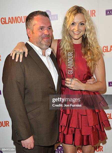 Chris Moyles and DJ Fearne Cotton pose with her Radio Personality of the Year award during the Glamour Women of the Year Awards 2009 at Berkeley...