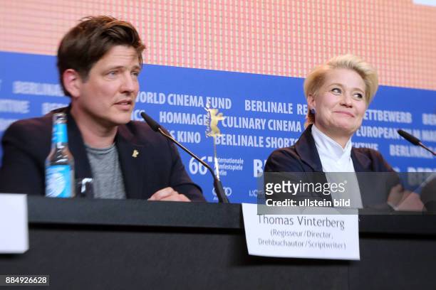 Regisseur Thomas Vinterberg und Schauspielerin Trine Dyrholm während der Pressekonferenz zum Film -Kollektivet/The Commune- anlässlich der 66....