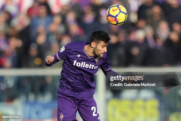 Marco Benassi of ACF Fiorentina in action during the Serie A match between ACF Fiorentina and US Sassuolo at Stadio Artemio Franchi on December 3,...