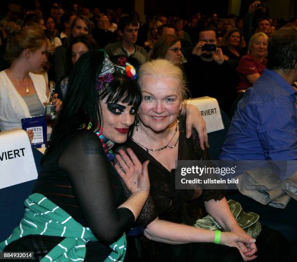 Hagen, Nina - Musician, Singer, Punk rock, Germany - with Mother Eva Maria during film-premiere of 'Godmother of Punk' in Berlin, Germany