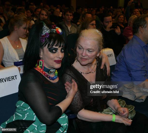 Hagen, Nina - Musician, Singer, Punk rock, Germany - with Mother Eva Maria during film-premiere of 'Godmother of Punk' in Berlin, Germany