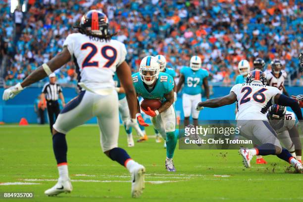 Kenny Stills of the Miami Dolphins during the third quarter against the Denver Broncos at the Hard Rock Stadium on December 3, 2017 in Miami Gardens,...