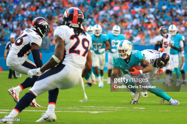 Kenny Stills of the Miami Dolphins during the third quarter against the Denver Broncos at the Hard Rock Stadium on December 3, 2017 in Miami Gardens,...