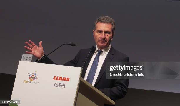 Günther Oettinger, EU-Kommissar für Digitale Wirtschaft und Gesellschaft aufgenommen auf der ZEIT Konferenz Food & Farm 4.0 im bcc in Berlin Mitte