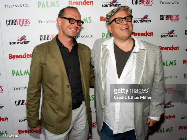 Actors Toby Huss and Bobcat Goldthwait arrive at the awards reception during the 11th annual CineVegas film festival held at Rain Nightclub inside...