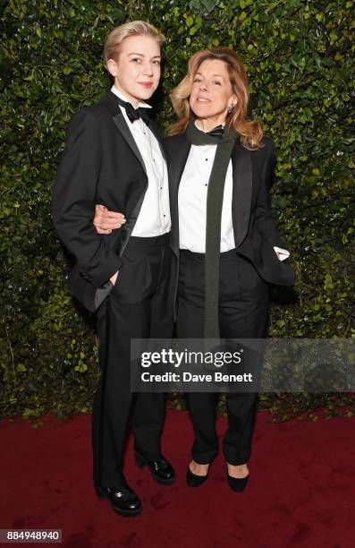 Janie Dee and daughter Matilda Wickham attend the London Evening Standard Theatre Awards 2017 at the Theatre Royal, Drury Lane, on December 3, 2017...