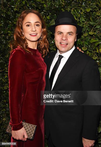 Lydia Leonard and JT Rogers attend the London Evening Standard Theatre Awards 2017 at the Theatre Royal, Drury Lane, on December 3, 2017 in London,...