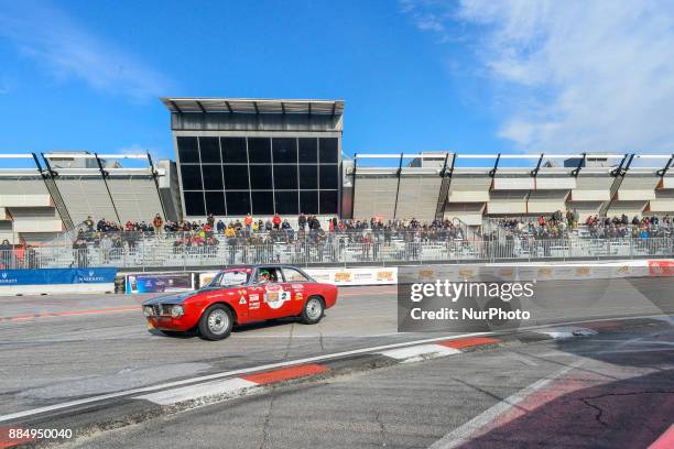 Alfa Giulia Race qualiication AlfaRomeo GTA during Motorshow 2017 at Area 48 Motul in Bologna, Italy, on 3 December 2017.