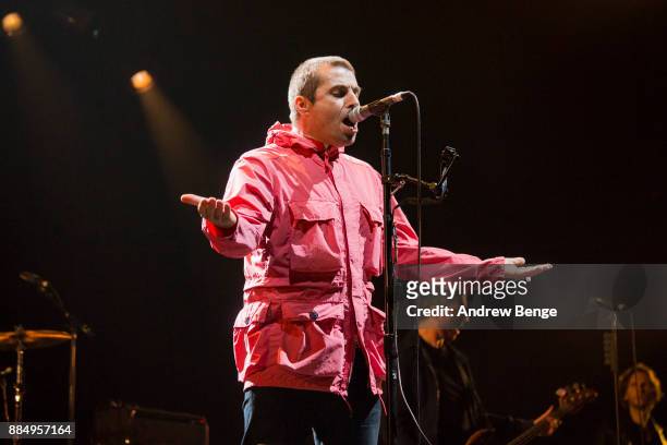 Liam Gallagher performs at First Direct Arena on December 3, 2017 in Leeds, England.