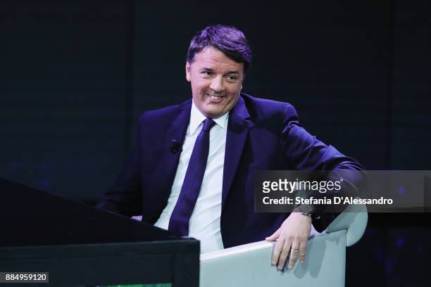 Matteo Renzi attends 'Che Tempo Che Fa' TV Show on December 3, 2017 in Milan, Italy.