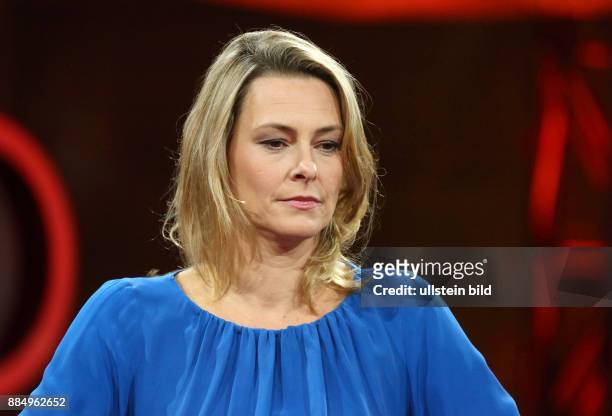 Anja Reschke in der ARD-Talkshow GÜNTHER JAUCH am in Berlin Thema der Sendung: Pöbeln, hetzen, drohen - Wird der Hass gesellschaftsfähig?