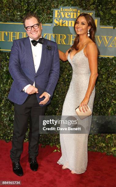 Alan Carr and Melanie Sykes attend the London Evening Standard Theatre Awards at Theatre Royal on December 3, 2017 in London, England.