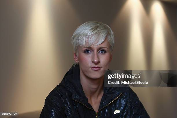 Ariane Friedrich of Germany poses for a portrait after the DKB-ISTAF Iaaf Golden League meeting at the Olympiastadion on June 14, 2009 in Berlin,...