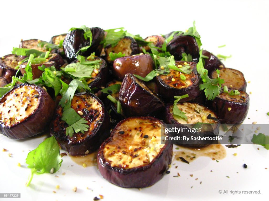 Eggplants with Miso dressing