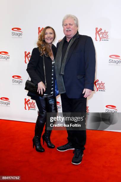 German singer Klaus Baumgart and his wife Ilona Baumgart attend the 'Kinky Boots' Musical Premiere at Stage Operettenhaus on December 3, 2017 in...