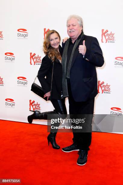 German singer Klaus Baumgart and his wife Ilona Baumgart attend the 'Kinky Boots' Musical Premiere at Stage Operettenhaus on December 3, 2017 in...