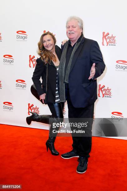 German singer Klaus Baumgart and his wife Ilona Baumgart attend the 'Kinky Boots' Musical Premiere at Stage Operettenhaus on December 3, 2017 in...