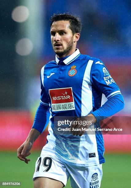 Pablo Daniel Piatti of RCD Espanyol reacts during the La Liga match between SD Eibar and RCD Espanyol at Ipurua Municipal Stadium on December 3, 2017...