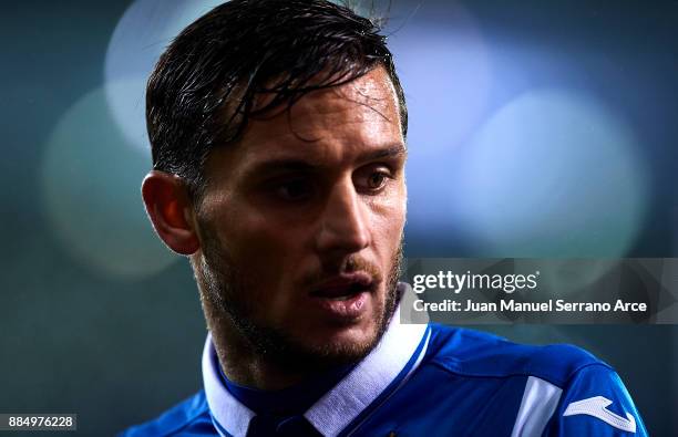 Pablo Daniel Piatti of RCD Espanyol reacts during the La Liga match between SD Eibar and RCD Espanyol at Ipurua Municipal Stadium on December 3, 2017...