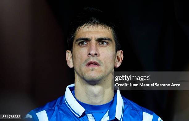 Gerard Moreno Balaguero of RCD Espanyol looks on prior to the start the La Liga match between SD Eibar and RCD Espanyol at Ipurua Municipal Stadium...