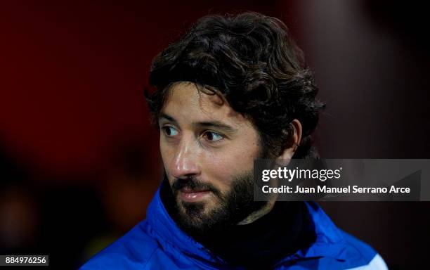 Esteban Felix Granero of RCD Espanyol looks on prior to the start the La Liga match between SD Eibar and RCD Espanyol at Ipurua Municipal Stadium on...