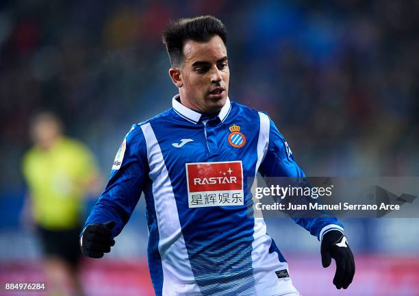 Jose Manuel Jurado Marin of RCD Espanyol reacts during the La Liga match between SD Eibar and RCD Espanyol at Ipurua Municipal Stadium on December 3,...