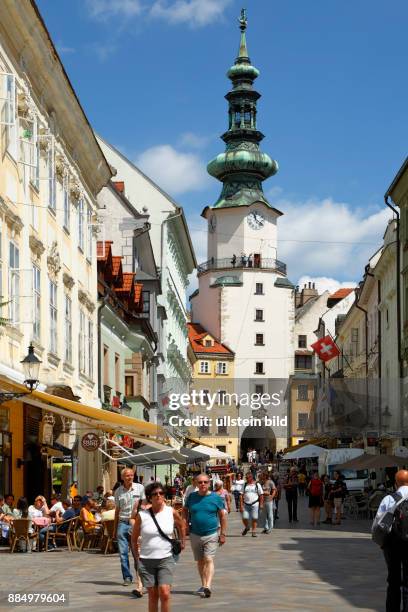 Slovak Republic, Slovakia, Bratislava, Capital City, Danube, Little Carpathians, Michaels Gate, city gate, medieval fortifications, baroque,...
